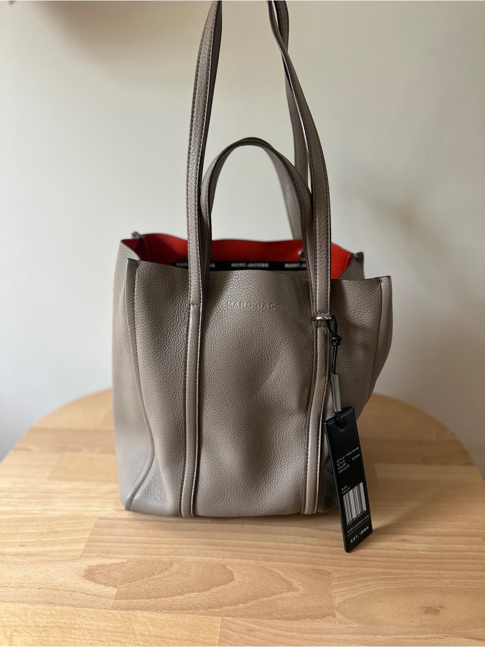 Marc Jacobs The Tag27 Leather Tote in Cement